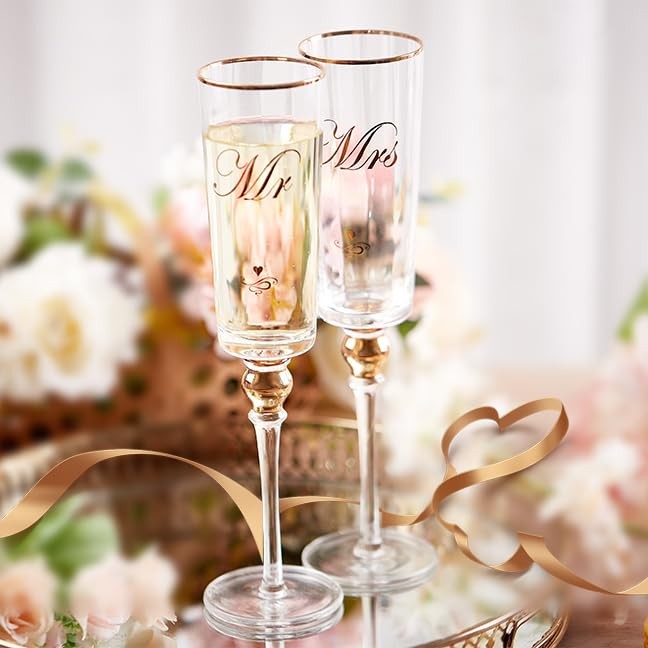 DUJUST Gold Champagne 10.3»*3.1» / 26.2cm*8cm, Diamond Glass
