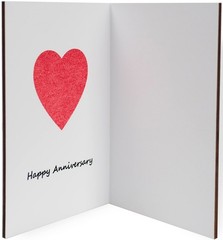 Wooden Happy Anniversary Card with Holder – Unique Wedding Keepsake Gift