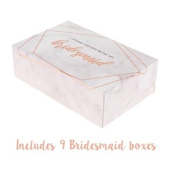 Thank You Bridesmaid box (10, marble)