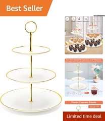 Versatile 3-Tier Serving Tray – Stunning Presentation for Cupcakes & Treats