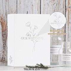 Lanpn Wedding Photo Album 5×7 2 5×7/50 Photos(2PK), OUR WEDDING – White