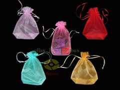 12/25/50/100pcs Organza Pouch Wedding Favor Bag BIG SIZE 8.2″(L)x6.2″(W)x2.3″(D)