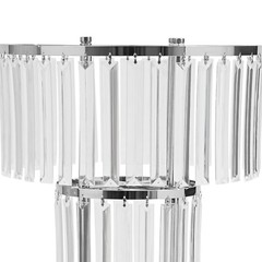 5-Tier Acrylic & Iron Flower Stand Silver 110 cm Wedding Centerpiece