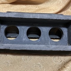 Set of 2 Tea Light Concrete and Slate Primitive Outdoor 3 Hole Candle Holder