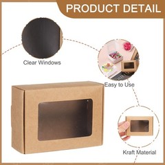 16Pcs Kraft Soap Boxes 3.3″ x 2.4″ x 1.2″ Mini Kraft Treat Boxes Light Brown