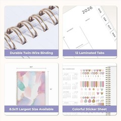 Ashley G 2026-2027 Weekly and Monthly 8.5″ x 11″ Multi Color Smoke- 2026/2027