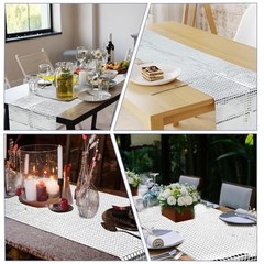 2 Pcs Glitter Disco Table Runner 12×71 Inch Disco Table Cloth Sequin Table