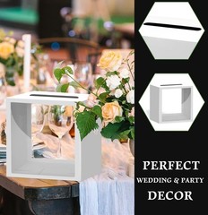 White Card Box for Party with Clear Window Box for Cards Receiving for Weddin…
