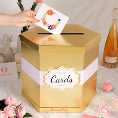 Rosegld Card Card Receiving Ribbon 14X12X12 Inches Elegant Card Holder For