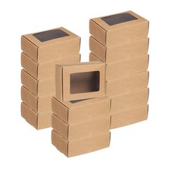 16Pcs Kraft Soap Boxes 3.3″ x 2.4″ x 1.2″ Mini Kraft Treat Boxes Light Brown