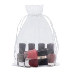 White Organza Gift Bags 5×7 inch 100pcs Mesh Jewelry Pouches Drawstring Bags …