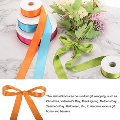 100 Yard/300ft Satin Ribbon Thick Double Sided Grosgrain 1.5″(3.8cm)/Orange