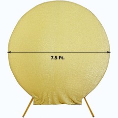 CHAMPAGNE 7.5 ft Metallic Spandex STAND COVER Wedding Decorations Party Events