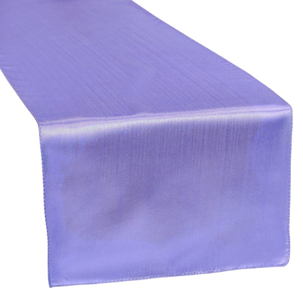 RCZ Decor Pretty Purple Satin Table Runner, 14 x 108 inch & Luxurious Table A…