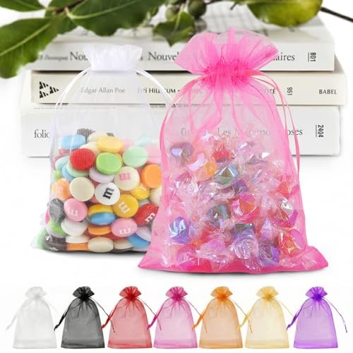 Multicolor Organza Bags 50 Pack 5×7 in, 1 count (Pack of 50) 10 Colors