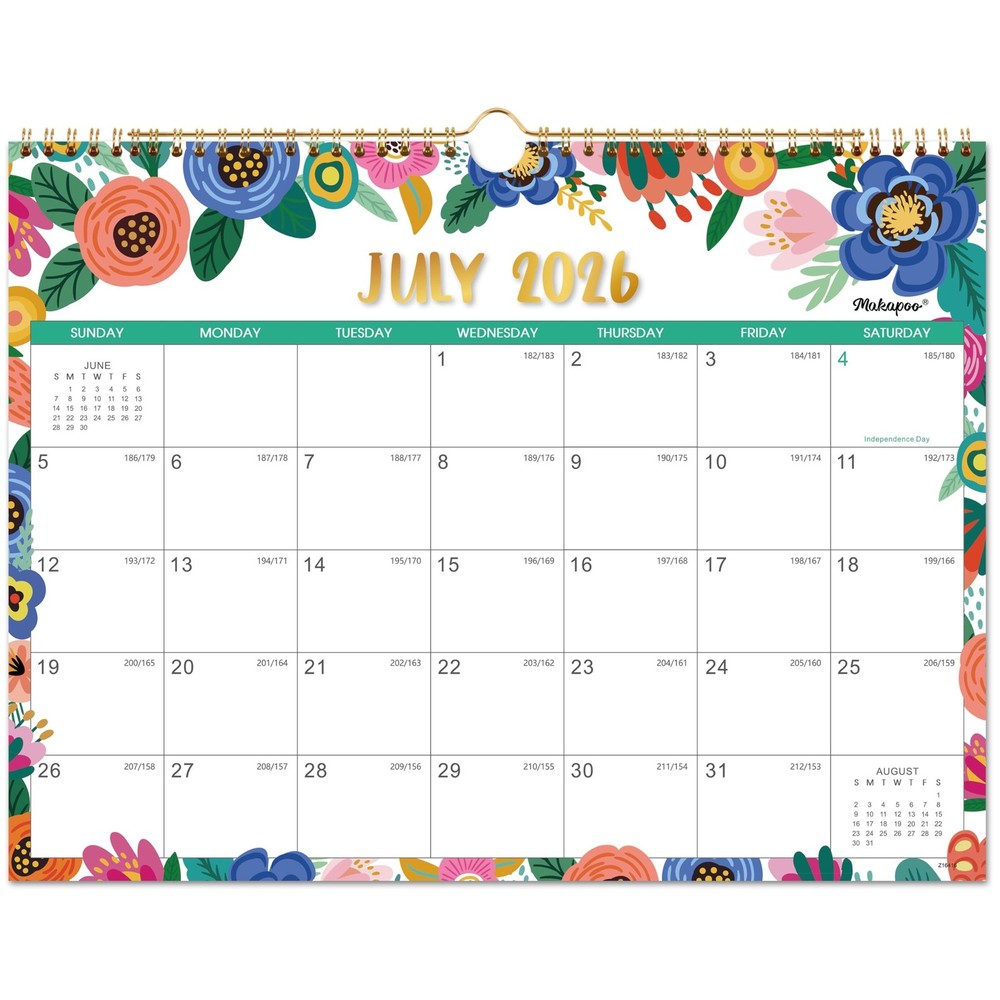 Wall Calendar 2026-2027 – Calendar 2026-2027, JUL. 2026 – Dec. 2027, 18 Month…
