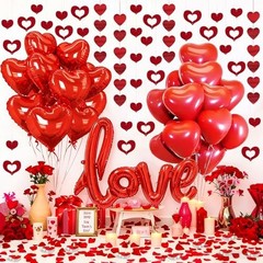 1181PCS Romantisches Valentine’s Day Decorations Kit with 1000 Pcs Silk Rose