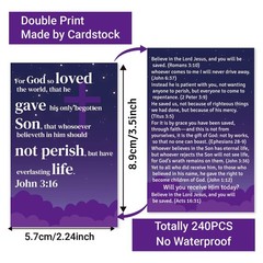 Fankya 240pcs Gospel Tracts 7 inches x 8 x 0.1 inches, Purple