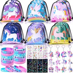 Winrayk 12 Sets Unicorn Party Favors Birthday Supplies for Girls, Drawstring …