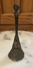 Vintage Brass Tussie Mussie Posy Holder – Ornate Filigree Victorian Revival W1