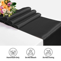 12 Pack Satin Table Runner 12 x 108 Inch Long Satin Table Runners for Wedding…