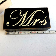 Mr. & Mrs. Black White Blocks Bridal Shower Wedding Reception Engagement Party