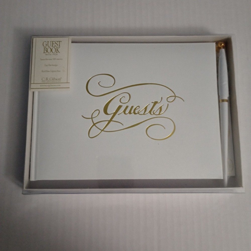 C.R. Gibson Guest Book With Pen 500 Entries Vintage