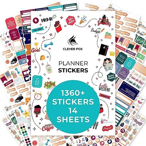 Planner Stickers – Monthly, Weekly & Daily Unique Planner Stickers Value Pack