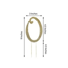 4.5″ GOLD Number 7 Rhinestone Cake Topper Wedding Cupcake Dessert Dessert Events