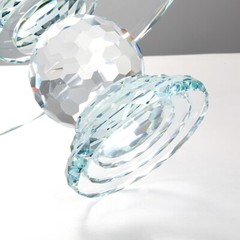 Crystal Glass Cake Stand Fruit Plate Clear Display Desserts Holder Wedding Party