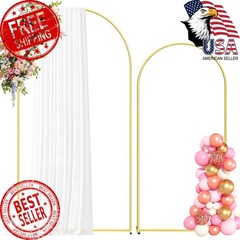 Hzdeying Gold Wedding Arch 7.2FT+6FT