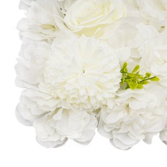 3D Flower Wall Panel-12pcs Artificial Flower Wall Background Silk Rose Wedding