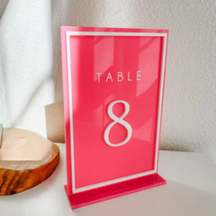 Custom Wedding Table Sign Acrylic Wedding Table Numbers Wedding Table Decor