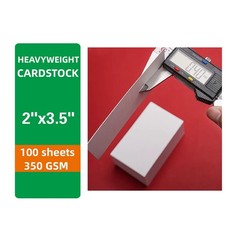 YIXUNHL 100 Sheets blank cardstock 2 x 3.5 In Heavy 2X3.5 Inches, White