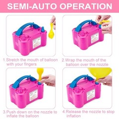 Balloon Pump Electric, 110V-120V Portable Dual Nozzle Balloon Blower with
