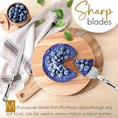 Serrated Blade Cake Server Set – Ideal for Weddings, Birthdays, and Parties