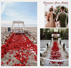 Elegant 1000pcs Deep Purple Water-Resistant Rose Petals for Weddings & Parties