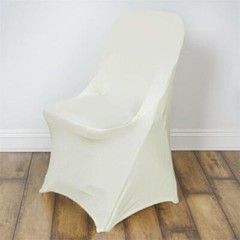 10 Ivory Stretchable Spandex Chair Covers Wedding Banquet Reception Decorations