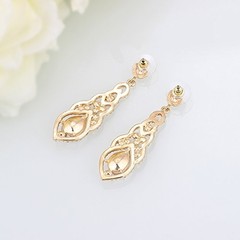 mecresh Women’s Alloy Teardrop Crystal Chandelier Dangle Earrings C-champagne