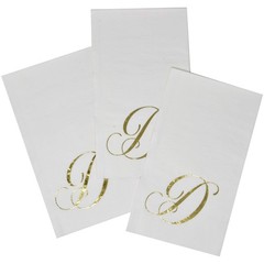 D Monogram Guest Napkins 100 Pack Initial Letter Personalized Napkins Paper D…