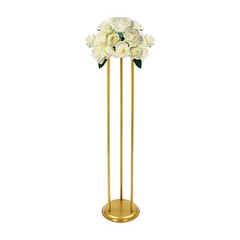 6 Pcs Gold Flower Display Stand Background Column Frame Indoor/outdoor Decor