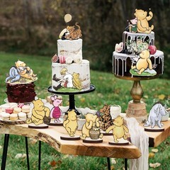 Winnie Centerpieces for Baby Shower Decorations Classic Wood Multi Color