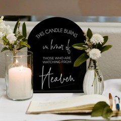 5 Pack Blank Black Arched Acrylic 8×10 In Wedding Table Signs With Stands