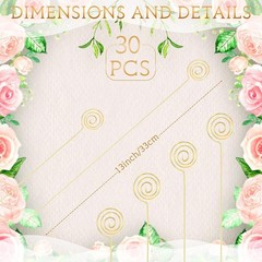 Versatile 30 Pcs Gold Table Number Holders in 13 Inch – Perfect for Weddings