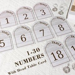 White Table Numbers 130 Signs Holders Reception Dining 4×5.7 Inch Bulk
