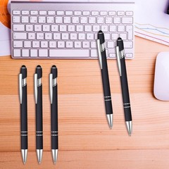 50 Pcs Black Inkling Ballpoint Pen with Stylus 2 in 1 Ballpoint Pen for Touch…