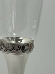Mikasa «Love Story» Heart Shape Silver Plated Flutes Wedding / Special Occasion