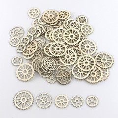 100Pcs Reusable Khaki Wooden Slices for DIY Projects and Craft Decorations