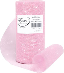 Decorative Fancy Foil Polka Dot Tulle, Roll/Spool of 6” X 50 Yards, Lightweight