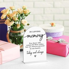 In Loving Memory Acrylic Wedding Sign Memory Table Sign Personalized Wedding